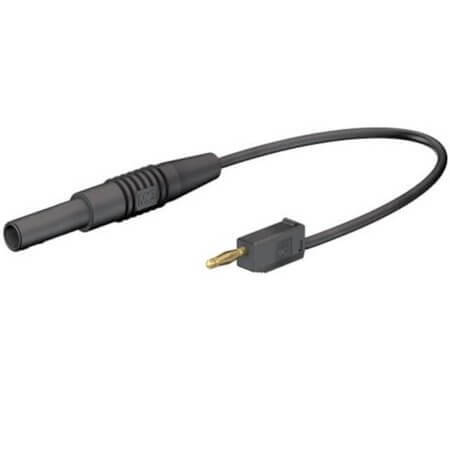 28.0012-01521 4 MM SOCKET 2MM PLUG 15CM BLACK - 1