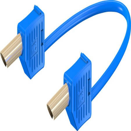 28.0055-05023 4 MM CONNECTING LEAD 50 CM BLUE - 1