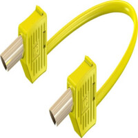 28.0055-10024 4 MM CONNECTING LEAD 100 CM YELLOW - 1