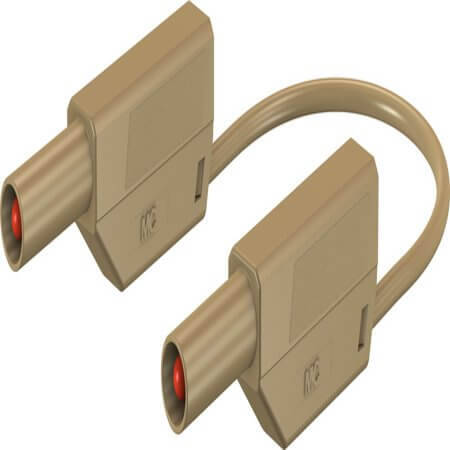 28.0124-05027 4 MM SAFETY TEST LEAD 50 CM BROWN - 1