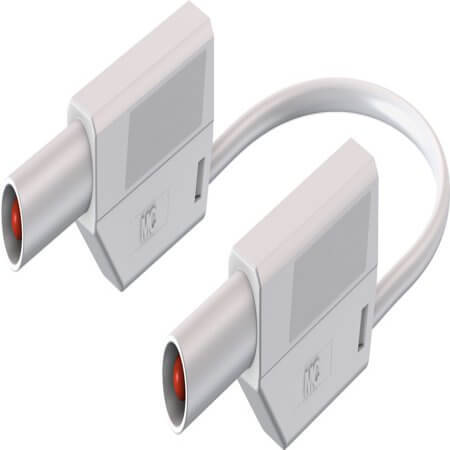 28.0124-05029 4 MM SAFETY TEST LEAD 50 CM WHITE - 1