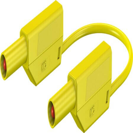 28.0125-10024 4 MM SAFETY TEST LEAD 100 CM YELLOW - 1