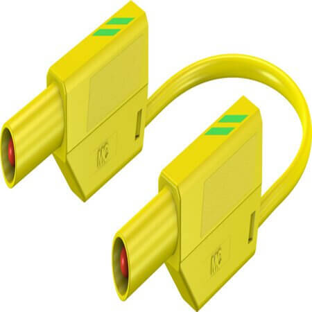 28.0127-20020 4 MM SAFETY TEST LEAD 200 CM GREEN/YELLOW - 1