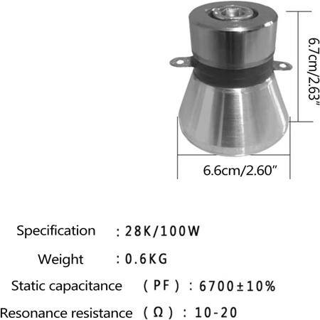 28KHz 120W Adjustable Ultrasonic Cleaning Transducer - 3