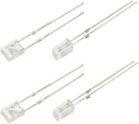 28mm Leg 234 Rectangular LED Water Clear Yellow Use 2V 20mA - 1