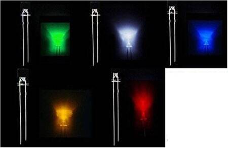 28mm Leg 257 Rectangular LED White Use 3V 20mA - 1