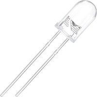 28mm Leg 5mm Straw Hat LED Water Clear Blue Use 3V 20mA - 2