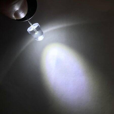 28mm Leg 8mm LED White Use 3V 20mA - 2