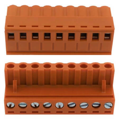 2EDGK-5.08-09P-15-00SH TERM.BLK.5.08MM 9P FEMALE ORANGE GAOSONG - 1