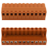 2EDGK-5.08-11P-15-00SH TERM.BLK.5.08MM 11P FEMALE ORANGE GAOSONG - 1