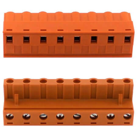 2EDGK-7.62-08P-15-00SH TERM.BLK.7.62MM 8P FEMALE ORANGE GAOSONG - 1