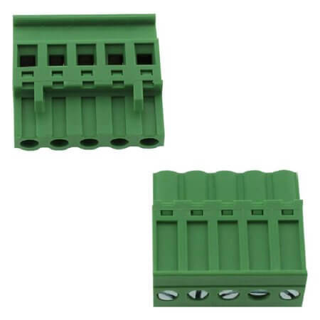 2EDGKA-5.08-05P-14-00SH TERM.BLK.5.08MM 5P 180C FEMALE GREEN GAOSONG - 1