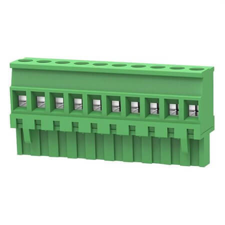 2EDGKA-5.08-10P-14-00AH TERM.BLK.5.08MM 10P 180C FEMALE GREEN - 1