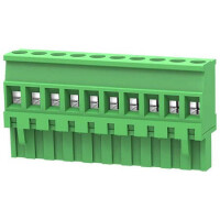 2EDGKA-5.08-10P-14-00SH TERM.BLK.5.08MM 10P 180C FEMALE GREEN GAOSONG - 1