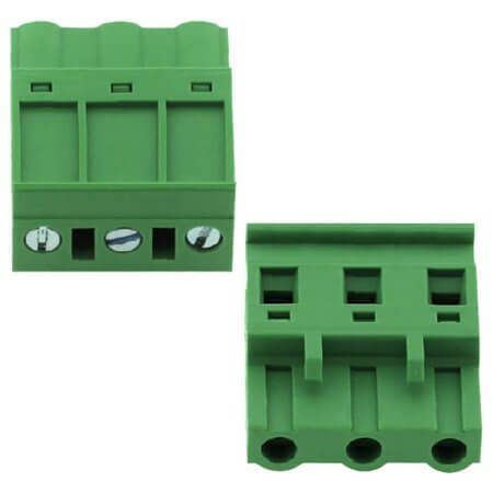 2EDGKA-7.62-03P-14-00SH TERM.BLK.7.62MM 3P 180C FEMALE GREEN GAOSONG - 1