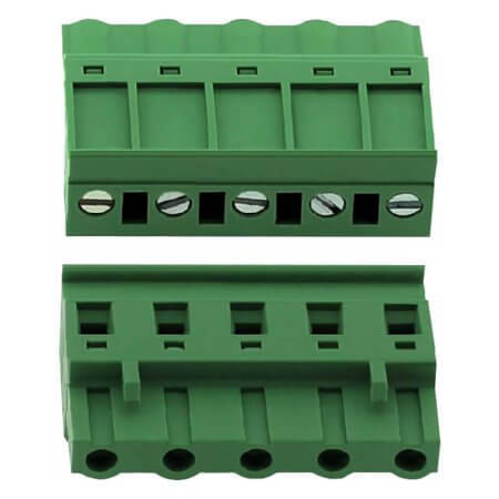 2EDGKA-7.62-05P-14-00SH TERM.BLK.7.62MM 5P 180C FEMALE GREEN GAOSONG - 1