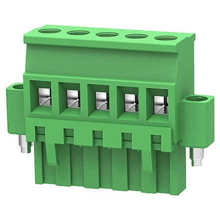 2EDGKAM-5.08-05P-14-1000 TERM.BLK.5.08MM 5P FEMALE 180C GREEN SCREW MOUNT - 1