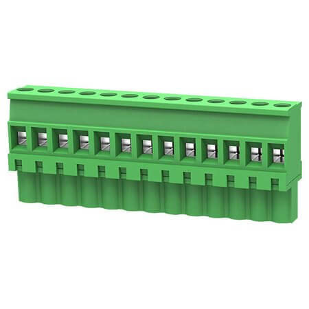 2EDGKB-5.08-13P-14-00SH TERM.BLK.5.08MM 13P 180C FEMALE GREEN GAOSONG - 1