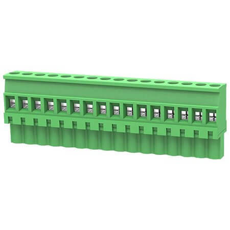 2EDGKB-5.08-16P-14-00AH TERM.BLK.5.08MM 16P 180C FEMALE GREEN - 1