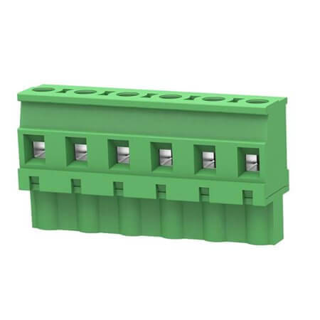 2EDGKB-7.62-06P-14-00SH TERM.BLK.7.62MM 6P 180C FEMALE GREEN GAOSONG - 1