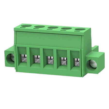 2EDGKM-5.08-05P-14-1000A TERM.BLK.5.08MM 5P FEMALE 90C GREEN SCREW MOUNT - 1