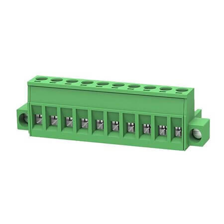 2EDGKM-5.08-10P-14-1000A TERM.BLK.5.08MM 10P FEMALE 90C GREEN SCREW MOUNT - 1