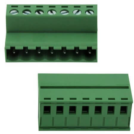 2EDGKR-5.08-07P-14-00SH TERM.BLK.5.08MM 7P MALE GREEN GAOSONG - 1