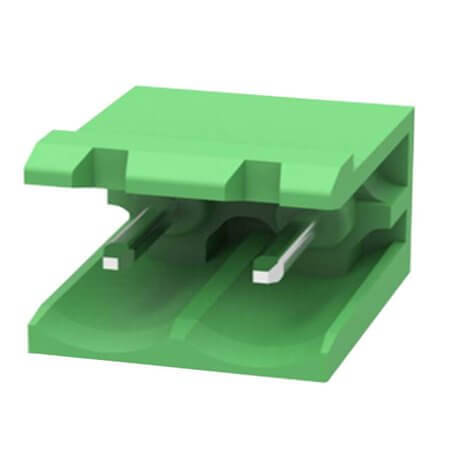 2EDGR-5.0-02P-14-100AH TERM.BLK.5.00MM 2P 90C MALE GREEN OPEN LONG PIN - 1
