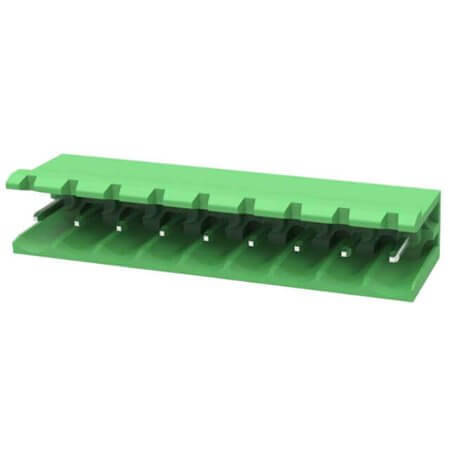2EDGR-5.0-09P-14-100AH TERM.BLK.5.0MM 9P 90C MALE GREEN OPEN LONG PIN - 1