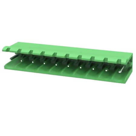 2EDGR-5.08-10P-14-00AH TERM.BLK.5.08MM 10P 90C MALE GREEN OPEN - 1