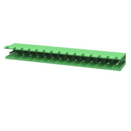 2EDGR-5.08-15P-14-00AH TERM.BLK.5.08MM 15P 90C MALE GREEN OPEN - 1