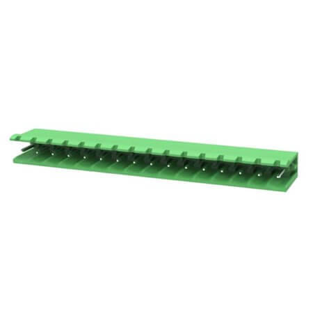 2EDGR-5.08-16P-14-100SH TERM.BLK.5.08MM 16P 90C MALE GREEN OPEN LONG PIN - 1