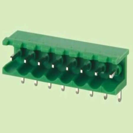 2EDGR-7.62-10P-14-100AH TERM.BLK.7.62MM 10P 90C MALE GREEN OPEN LONG PIN - 1
