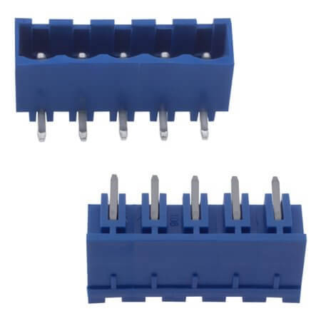 2EDGRC-5.08-05P-12-00SH TERM.BLK.5.08MM 5P 90C MALE BLUE CLOSED GAOSONG - 1