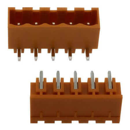 2EDGRC-5.08-05P-15-00SH TERM.BLK.5.08MM 5P 90C MALE ORANGE CLOSED GAOSONG - 1