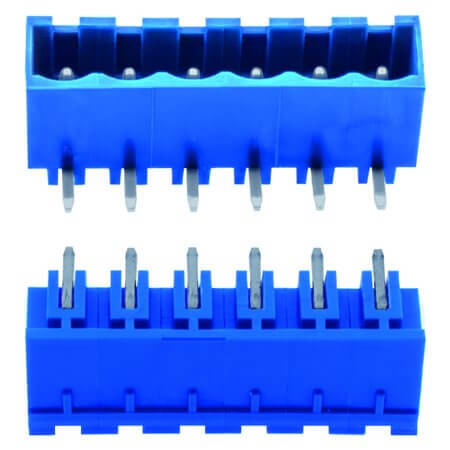 2EDGRC-5.08-06P-12-00AH TERM.BLK.5.08MM 6P 90C MALE BLUE CLOSED GAOSONG - 1