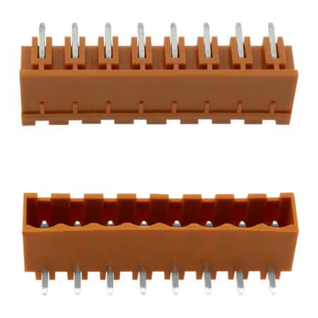 2EDGRC-5.08-08P-15-00SH TERM.BLK.5.08MM 8P 90C MALE ORANGE CLOSED GAOSONG - 1