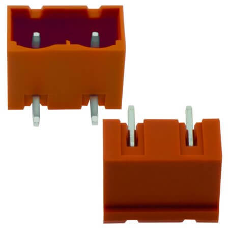 2EDGRC-7.62-02P-15-107AH TERM.BLK.7.62MM 2P 90C MALE ORANGE CLOSED - 1