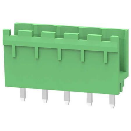 2EDGV-5.0-05P-14-100AH TERM.BLK.5.0MM 5P 180C MALE GREEN OPEN LONG PIN - 1