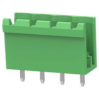 2EDGV-5.08-04P-14-100SH TERM.BLK.5.08MM 4P 180C MALE GREEN OPEN LONG PIN - 1