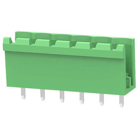 2EDGV-5.08-06P-14-100AH TERM.BLK.5.08MM 6P 180C MALE GREEN OPEN LONG PIN - 1