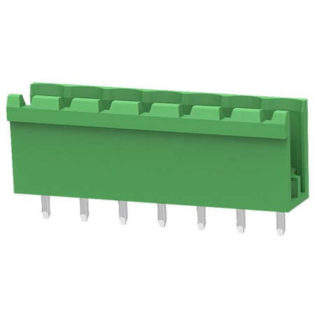 2EDGV-5.08-07P-14-100AH TERM.BLK.5.08MM 7P 180C MALE GREEN OPEN LONG PIN - 1