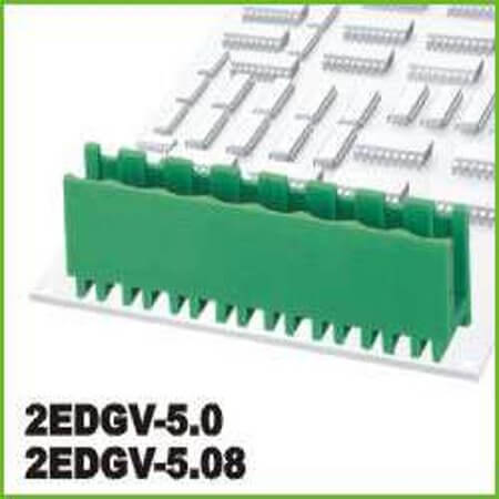 2EDGV-5.08-17P-14-00AH TERM.BLK.5.08MM 17P 180C MALE GREEN OPEN - 1