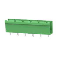 2EDGV-7.62-06P-14-100SH TERM.BLK.7.62MM 6P 180C MALE GREEN OPEN LONG PIN - 1