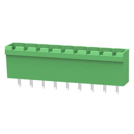 2EDGVC-5.08-09P-14-190AH TERM.BLK.5.08MM 9P 180C MALE GREEN CLOSED LONG PIN - 1