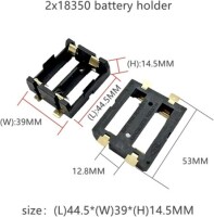 2'li 18350 Pil Tutucu SMD SMT Pil Yuvası - 4