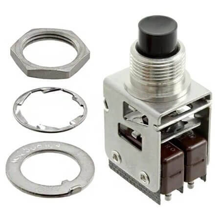 2PB11-H58 SWITCH PUSH BUTTON 2XSPDT 5A 250V/30VAC/DC - 1