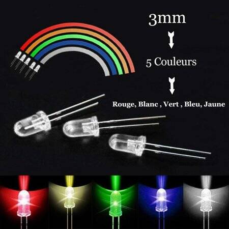 2V 20mA 3mm Yeşil Led 28mm Bacak Uzunluğu - 3