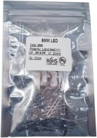 2V 20mA 5mm Şeffaf Kırmızı Düz Led 18mm Bacak Uzunluğu - 2
