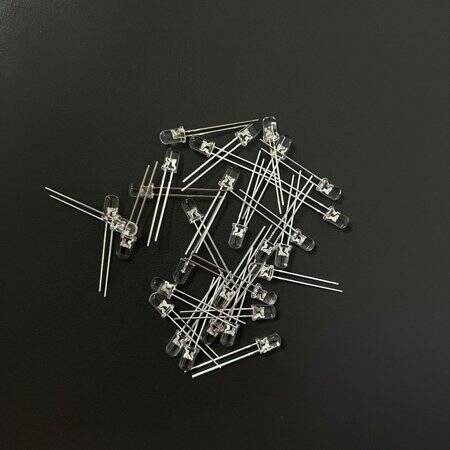 2V 20mA 5mm Şeffaf Kırmızı+Sarı Çift Renk Led CA 28mm Bacak Uzunluğu - 3